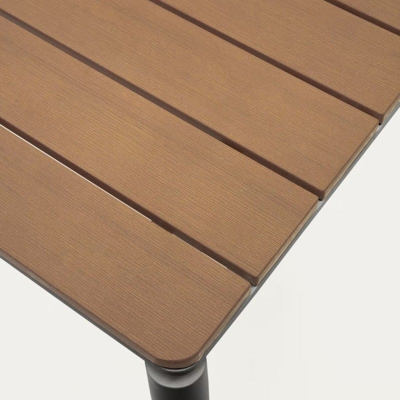 Daneris Polywood & Metal Outdoor Extendable Dining Table, 180-240cm