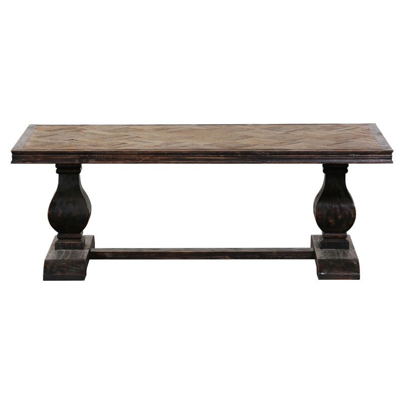 Royston Reclaimed Timber Pedestal Coffee Table, 140cm