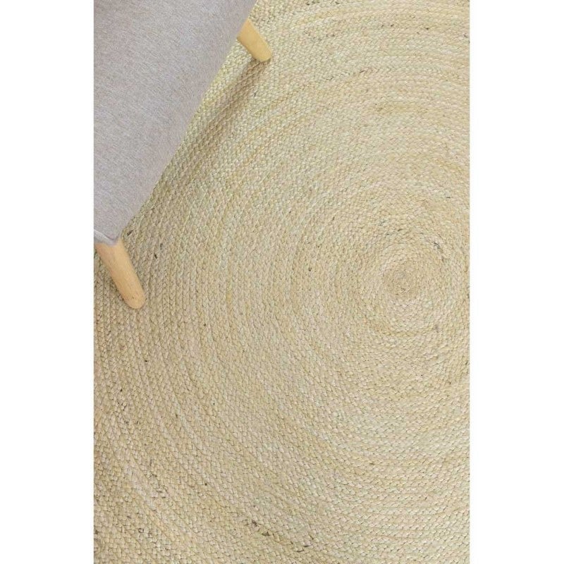 Anglo Jute Round Rug, 240cm, Beige