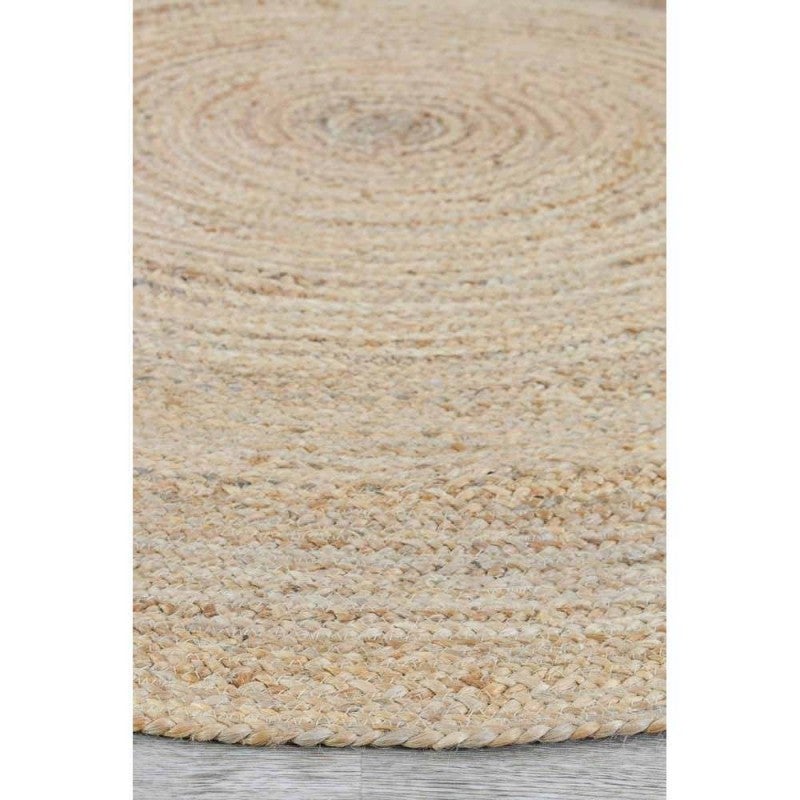 Anglo Jute Round Rug, 240cm, Natural