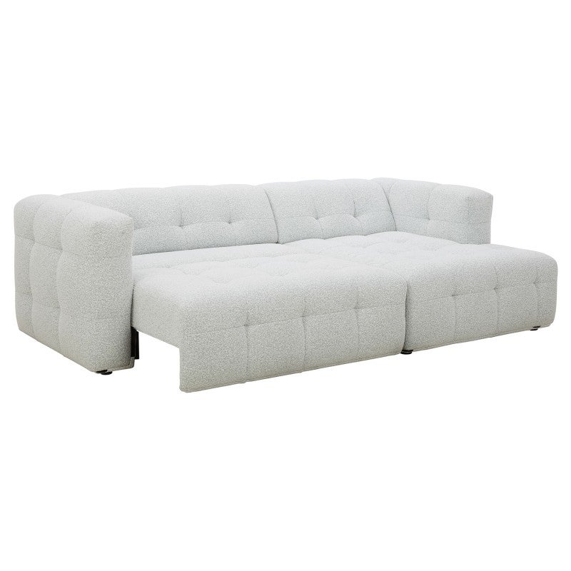 Novalt Boucle Fabric Corner Sofa, 3 Seater with Slide Out Sofa Bed ...