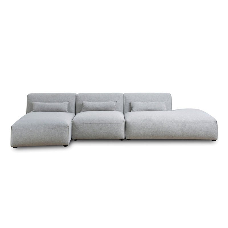 Rynik Fabric Modular Corner Sofa, 4 Seater with LHF Chaise, Sterling Sand