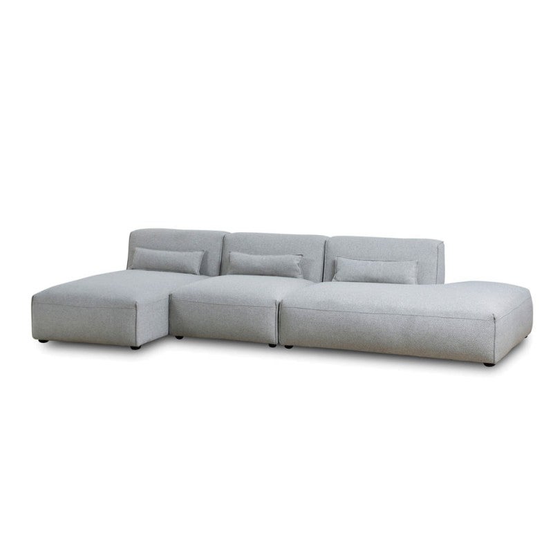 Rynik Fabric Modular Corner Sofa, 4 Seater with LHF Chaise, Sterling Sand