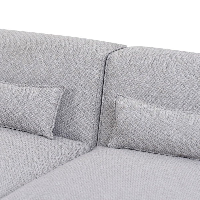 Rynik Fabric Modular Corner Sofa, 4 Seater with LHF Chaise, Sterling Sand