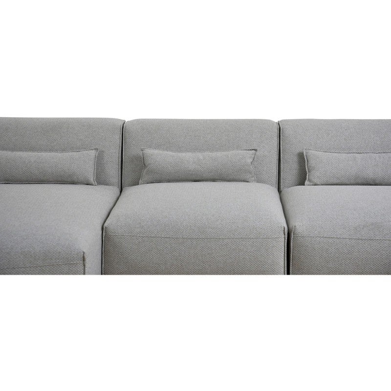 Rynik Fabric Modular Corner Sofa, 4 Seater with LHF Chaise, Sterling Sand