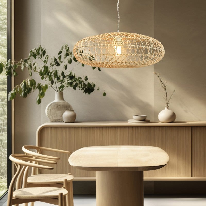 Laurel Rattan Pendant Light, Large