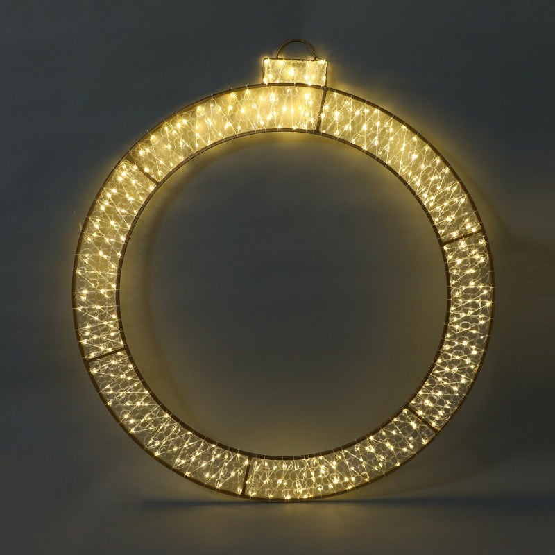 Oriane IP44 Indoor / Outdoor LED Light Up Mesh Christmas Bauble Ring ...