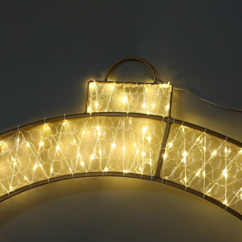 Oriane IP44 Indoor / Outdoor LED Light Up Mesh Christmas Bauble Ring ...