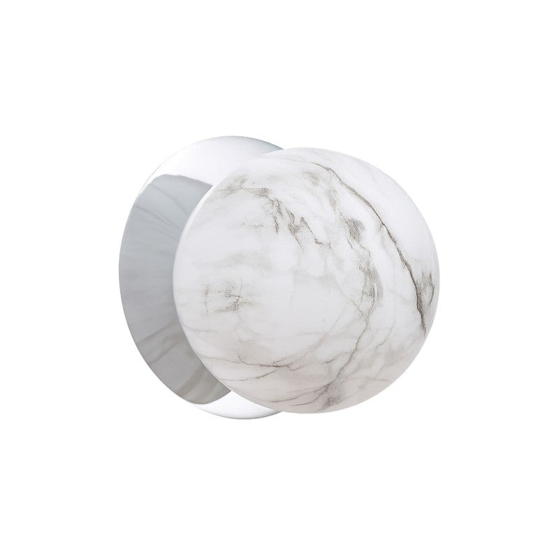 Led Marble Odessa IP44 Dimmable LED Wall Light, Marble Glass Shade, 3000K, Small ...
