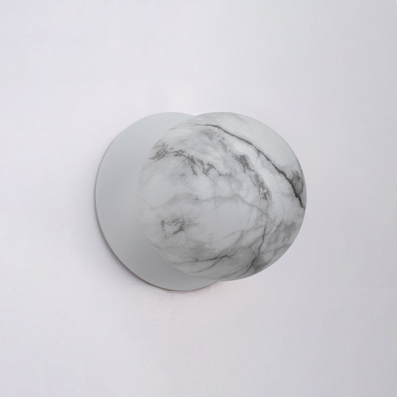 Light Marble Rf8020 Odessa IP44 Dimmable LED Wall Light, Marble Glass Shade, 4000K, Small ...