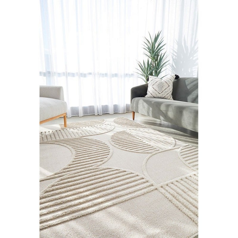Modern Rug Lotus Rug Lotus Leo Modern Rug, 290x200cm, Beige