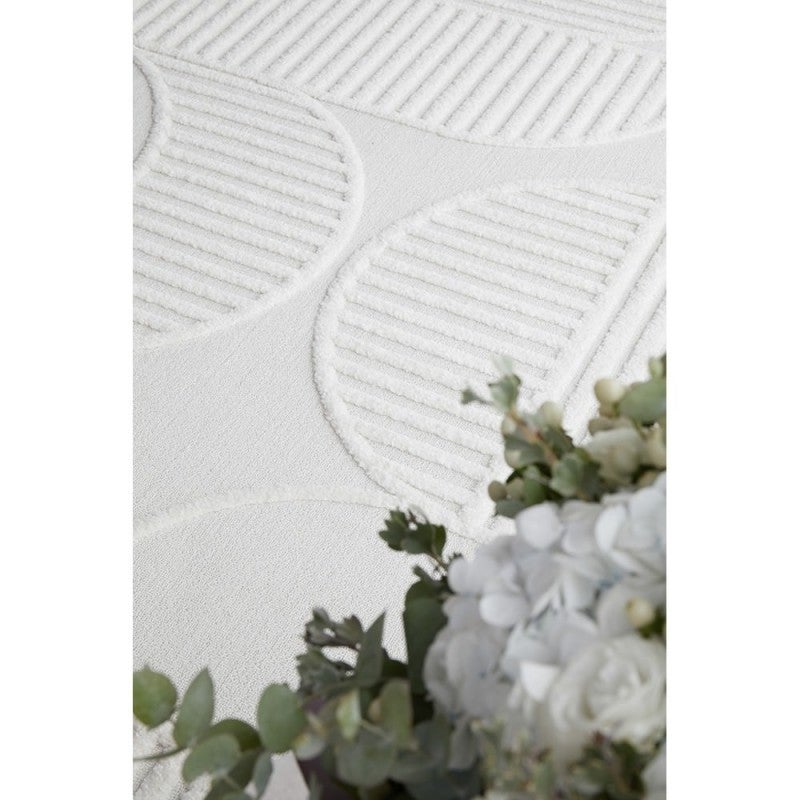 Modern Rug Lotus Rug Lotus Leo Modern Rug, 290x200cm, White