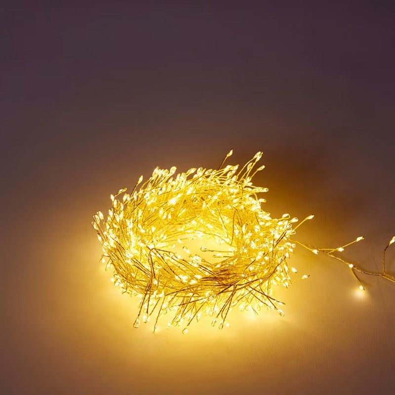 Luminous Firecracker Outdoor LED String Light, with Adapter, 10m, Gold