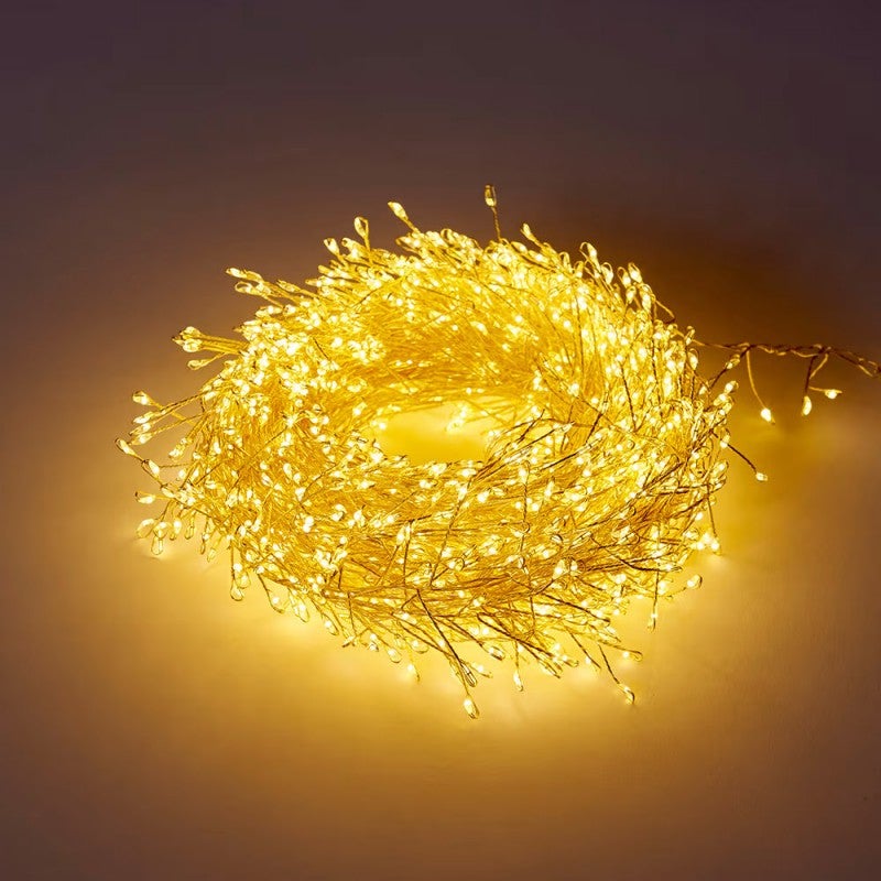 Luminous Firecracker Outdoor LED String Light, with Adapter, 20m, Gold
