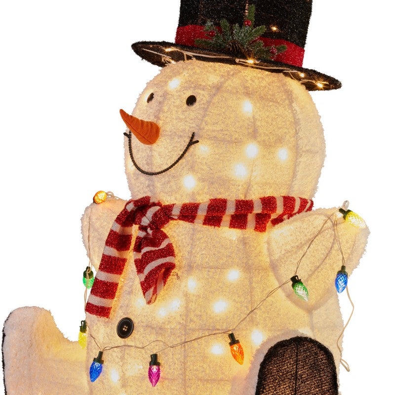 Noelle LED Light Up Indoor / Outdoor Christmas Snowman Figurine, 82cm