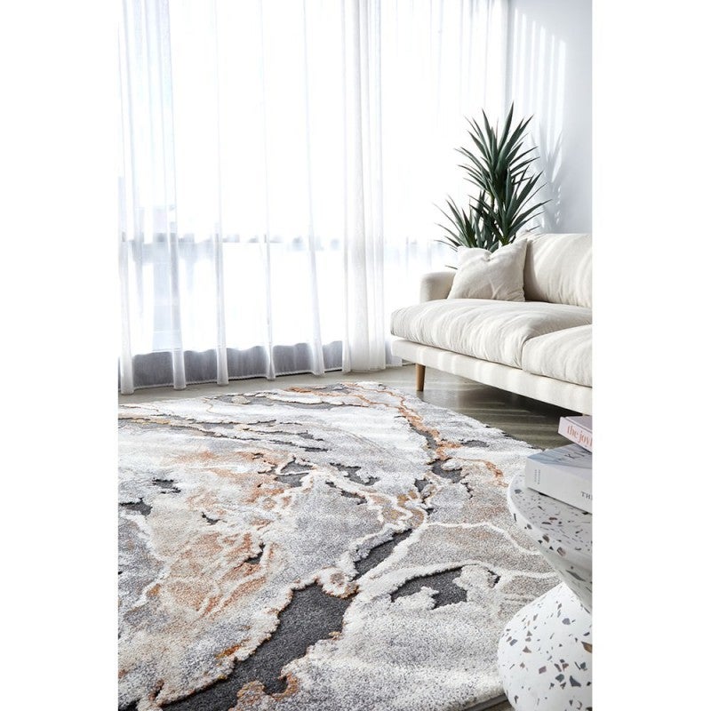 All Modern Rust Rug Mineral No.222 Modern Rug, 290x200cm, Rust