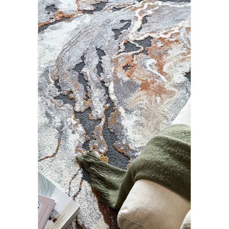 All Modern Rust Rug Mineral No.222 Modern Rug, 230x160cm, Rust