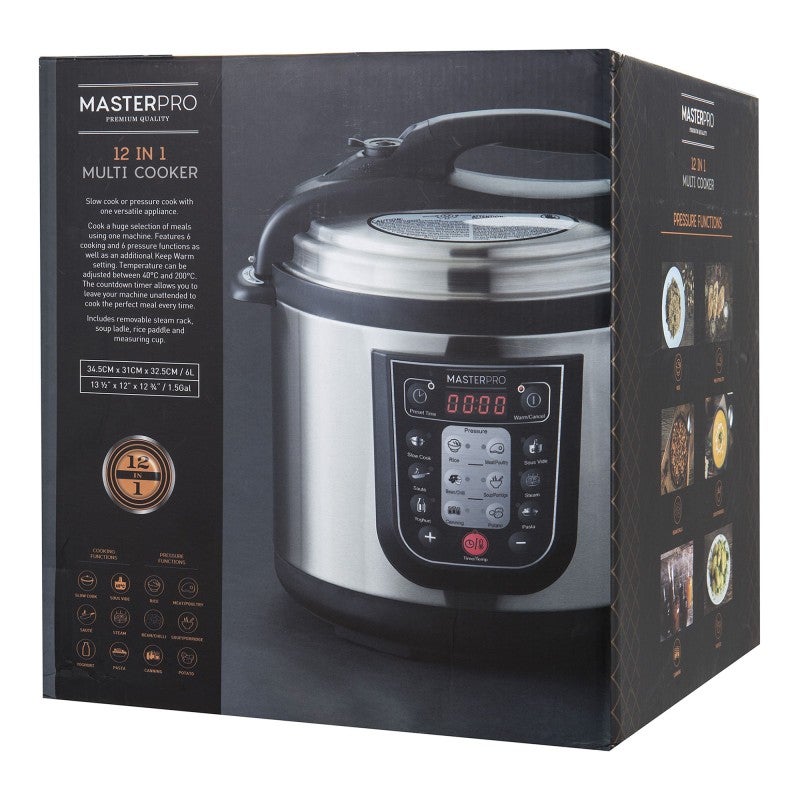 MasterPro 12In1 Multi Cooker, 6L