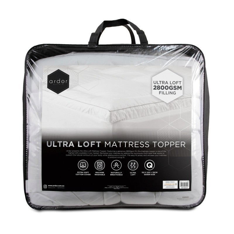 Ardor 2800gsm Cotton Standard Microfibre Mattress Topper, Single