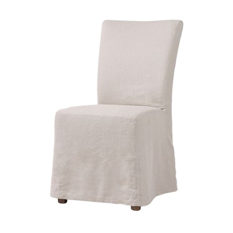 Pasquet Linen Slipcover Dining Chair, Oatmeal