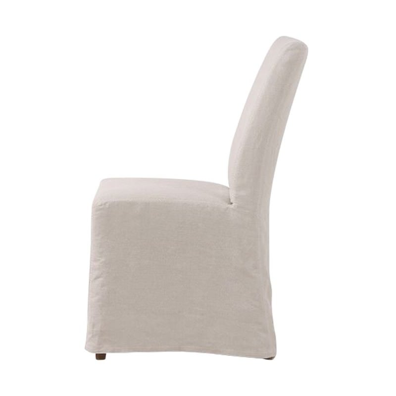 Pasquet Linen Slipcover Dining Chair, Oatmeal