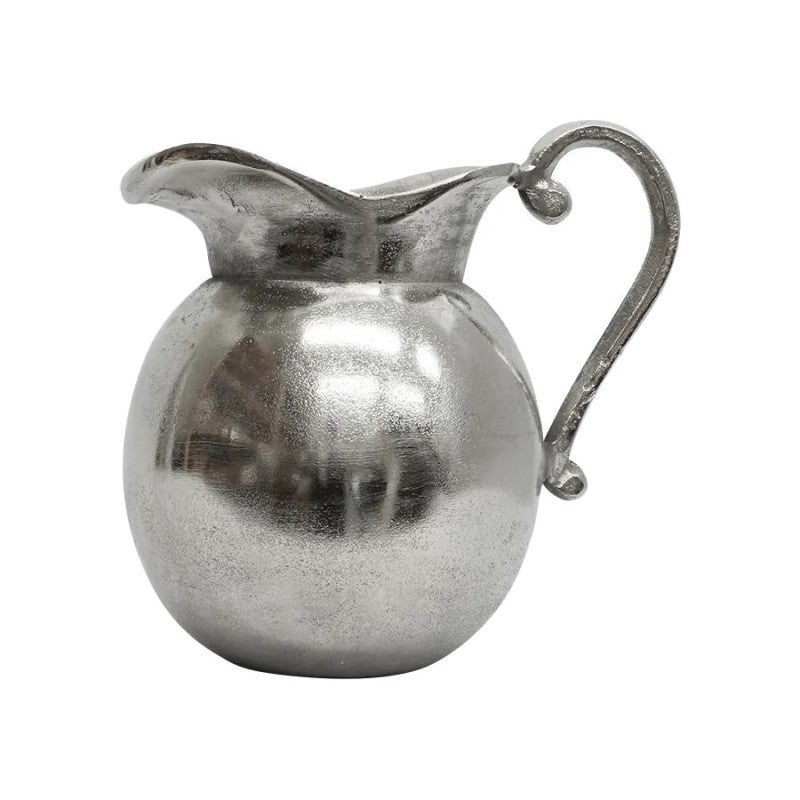 Valeria Metal Jug Vase, Small, Silver