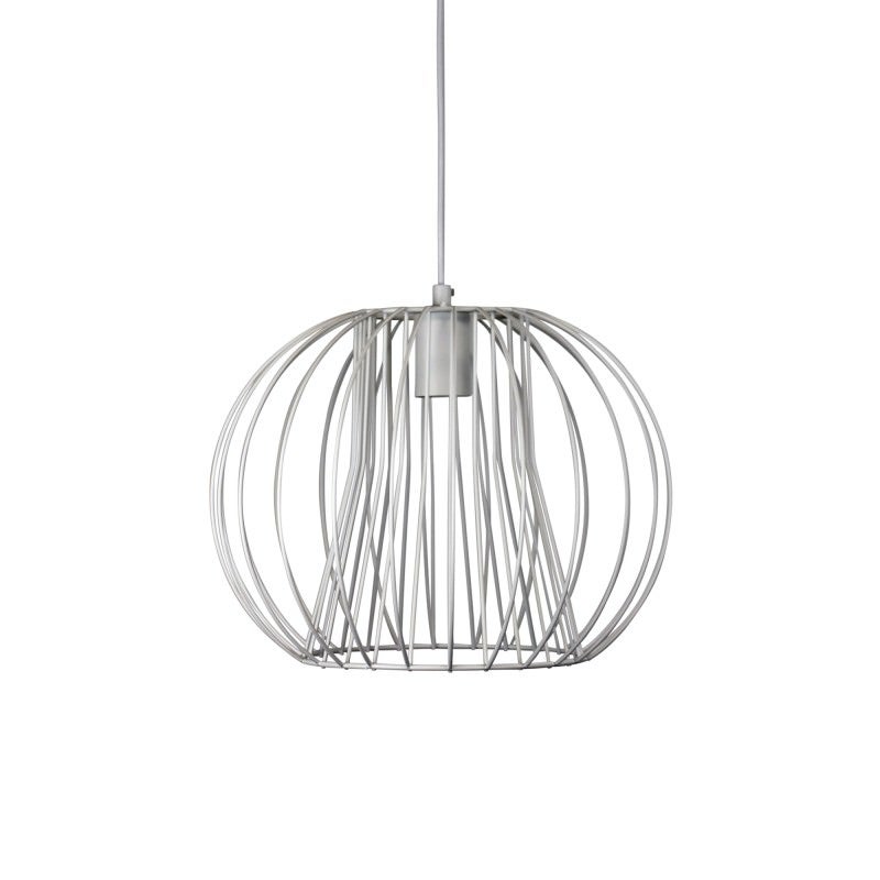 Malo Metal Wire Pendant Light, Small, White