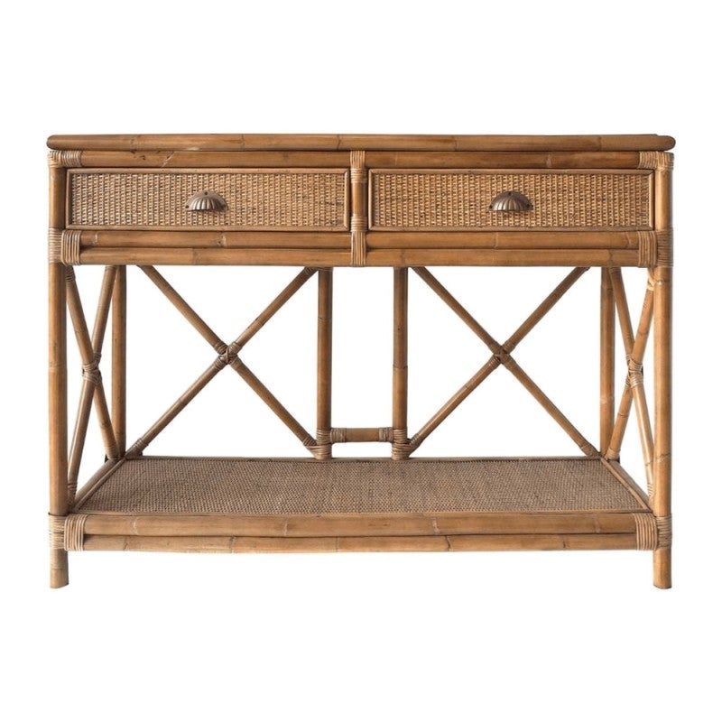 Cayman Rattan Console Table, 120cm, Natural