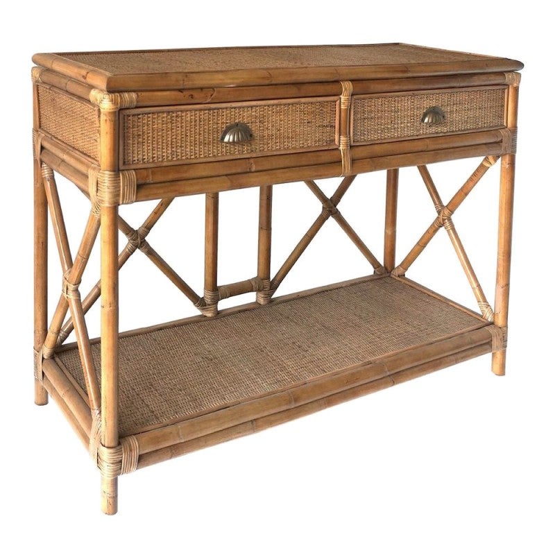 Cayman Rattan Console Table, 120cm, Natural
