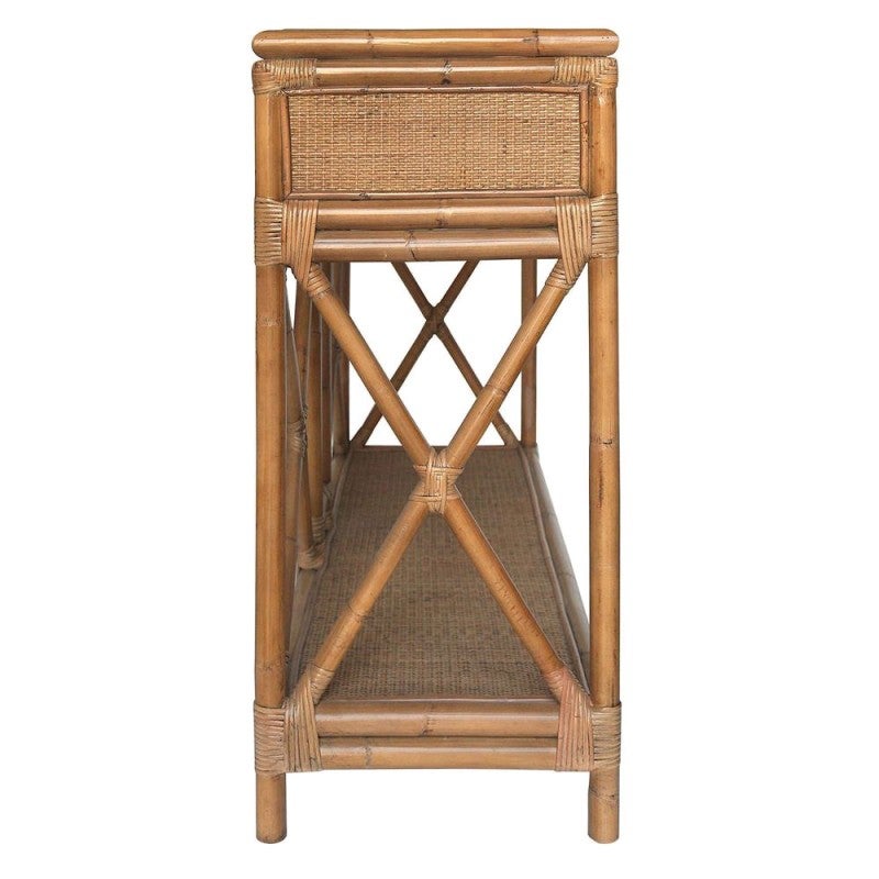 Cayman Rattan Console Table, 120cm, Natural