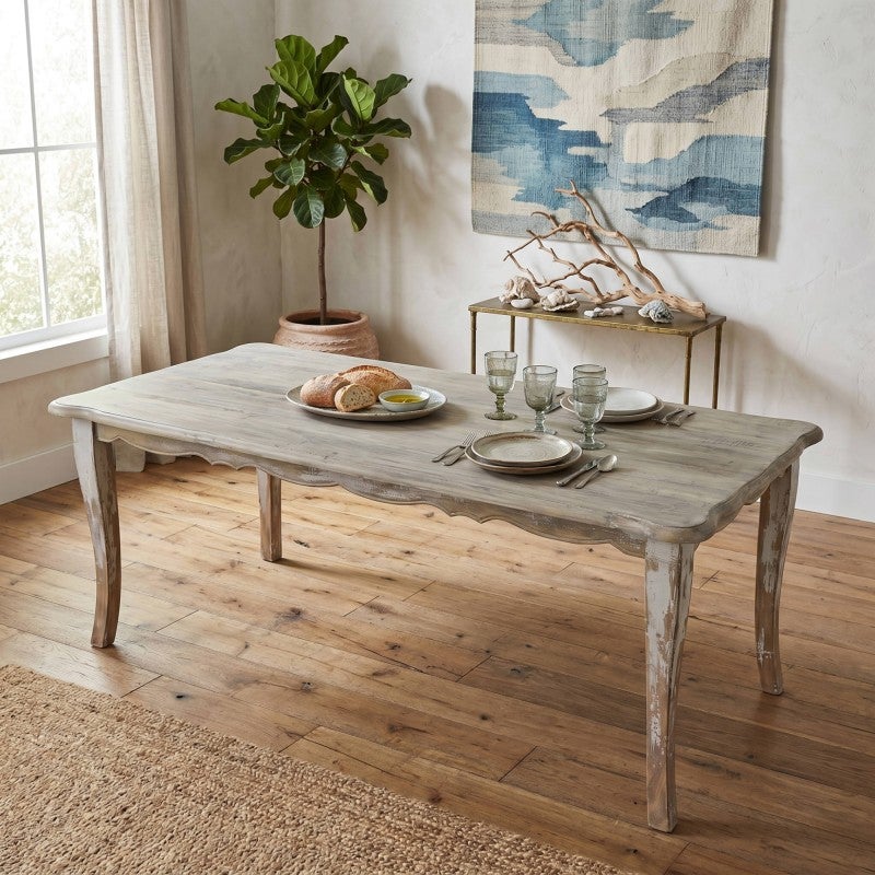 Timber Mer Brume De Mer Pine Timber Dining Table, 193cm