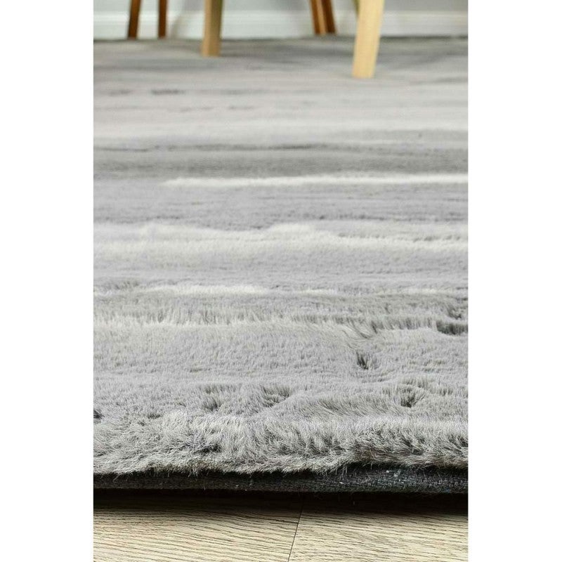 Plush Hand Tufted Shag Rug, 270x180cm, Grey
