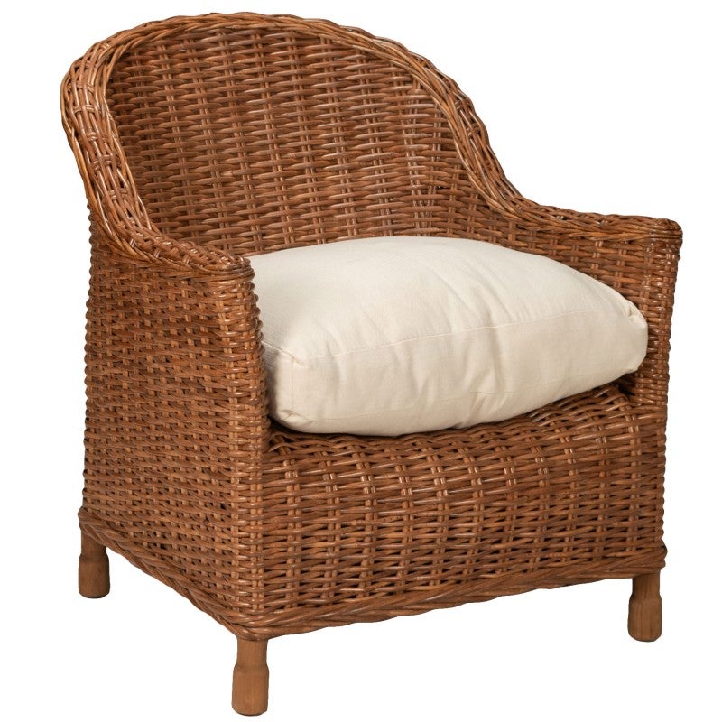 Sam W Rattan Sam Rattan Armchair, Antique Brown