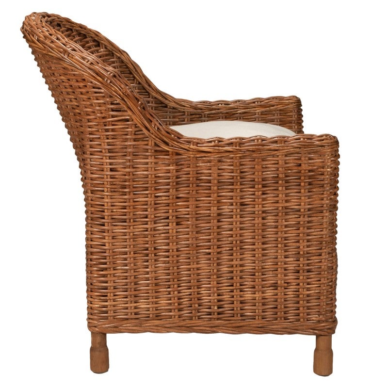 Sam Rattan Armchair, Antique Brown