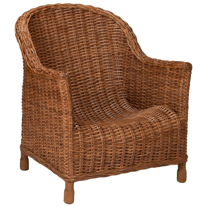 Sam W Rattan Sam Rattan Armchair, Antique Brown