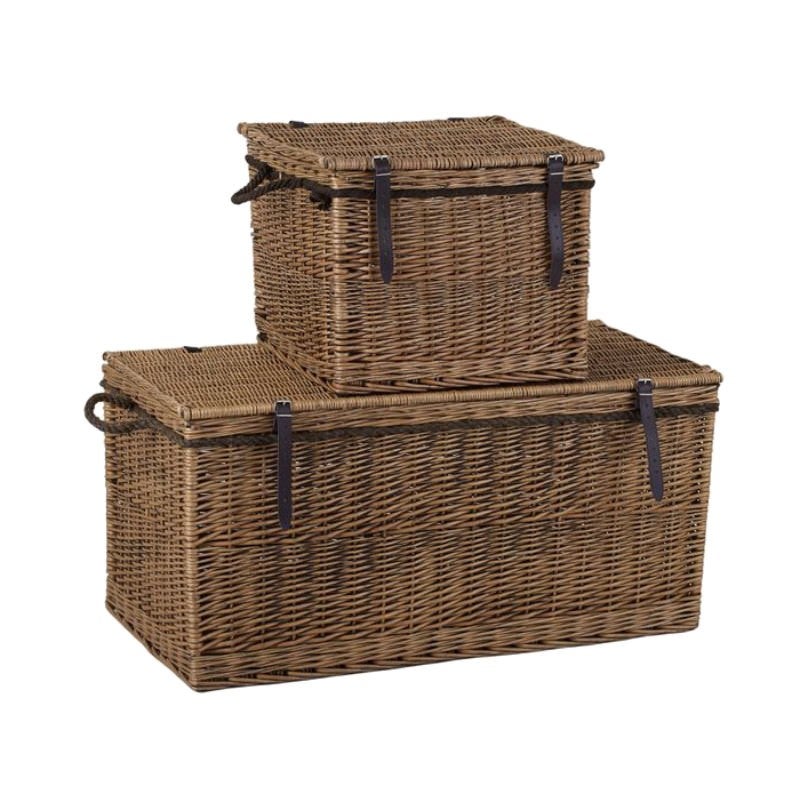 Loreto 2 Piece Willow Rattan Storage Trunk Set