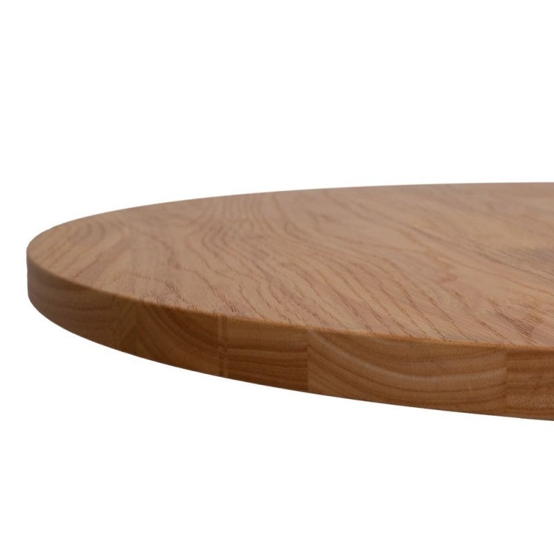 Timber Rounds Tabletop Ravellon Commercial Grade Rubberwood Timber Round Table Top, 80cm, Natural