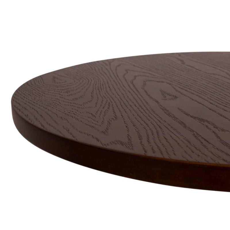 Timber Rounds Tabletop Ravellon Commercial Grade Rubberwood Timber Round Table Top, 80cm, Dark ...