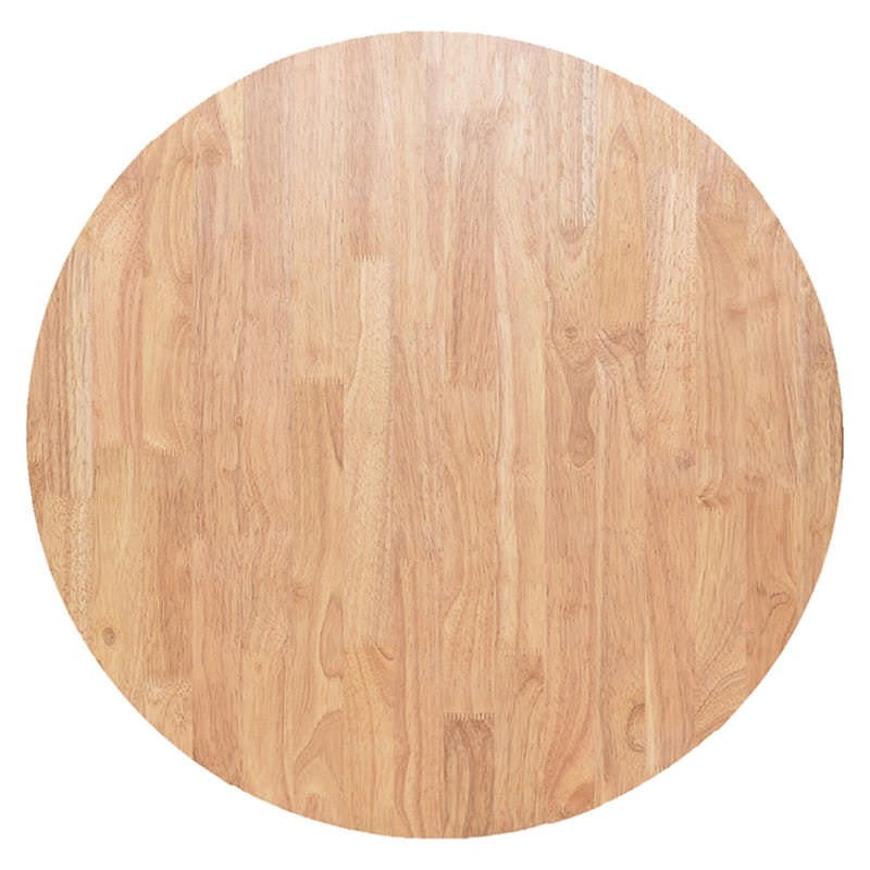 Timber Rounds Tabletop Marnox Commercial Grade Rubberwood Timber Round Table Top, 70cm, Natural