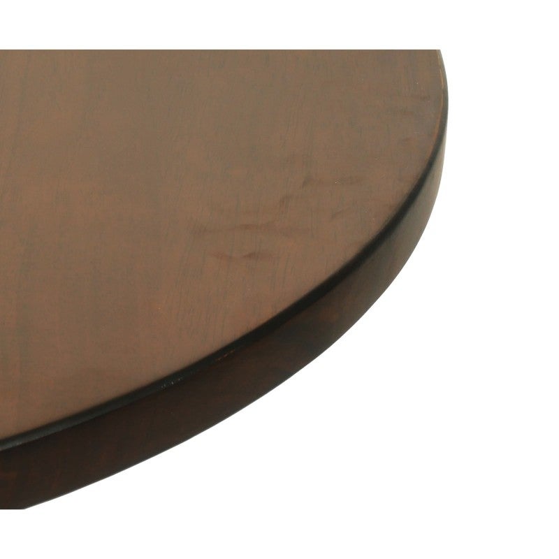 Timber Rounds Tabletop Marnox Commercial Grade Rubberwood Timber Round Table Top, 70cm, Walnut