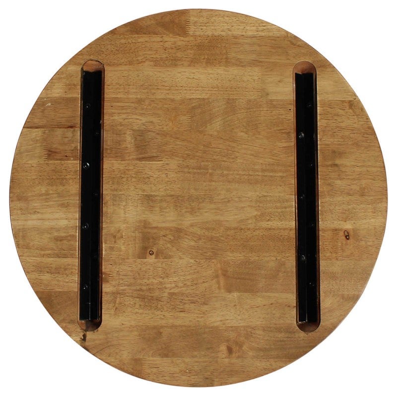 Timber Rounds Tabletop Marnox Commercial Grade Rubberwood Timber Round Table Top, 80cm, Light Oak