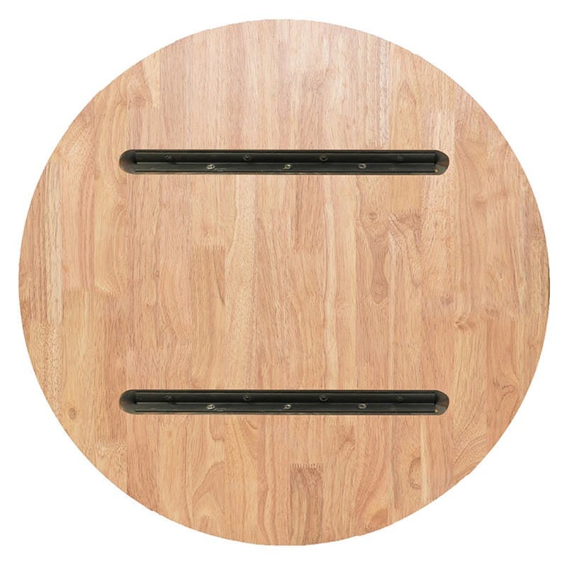 Timber Rounds Tabletop Marnox Commercial Grade Rubberwood Timber Round Table Top, 80cm, Natural