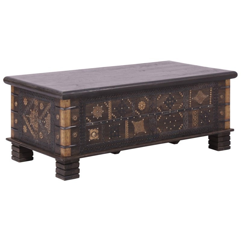 Odisha Mango Wood Storage Trunk Coffee Table, 116cm