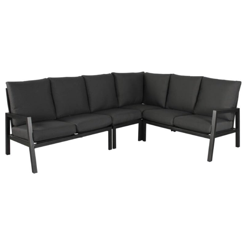 Mimosa 5 Piece Metal Outdoor Corner Sofa & Table Set, 5 Seater
