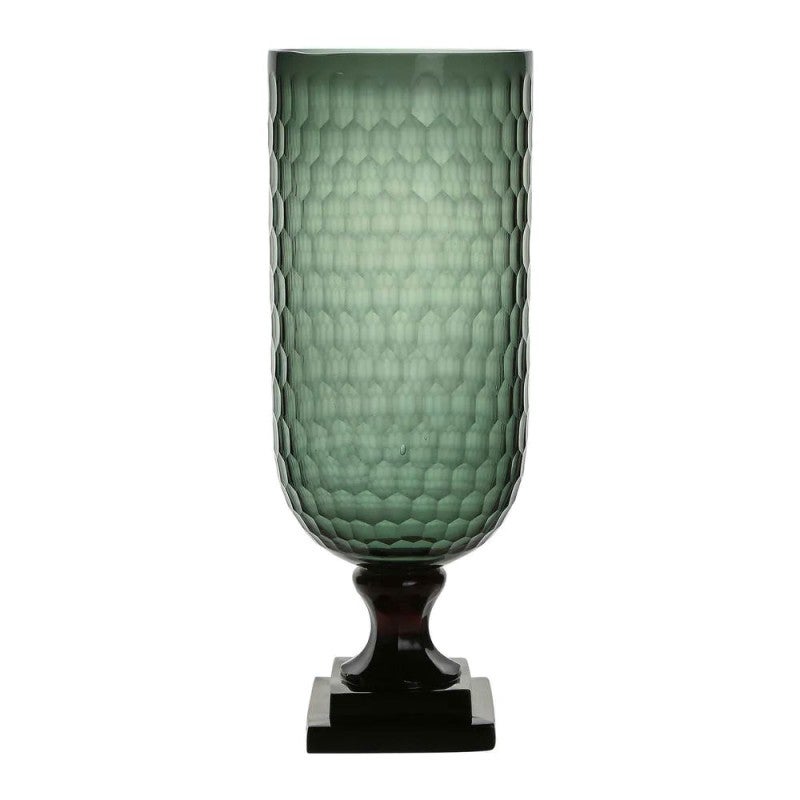 Hunter Glass Goblet Vase, Large, Emerald
