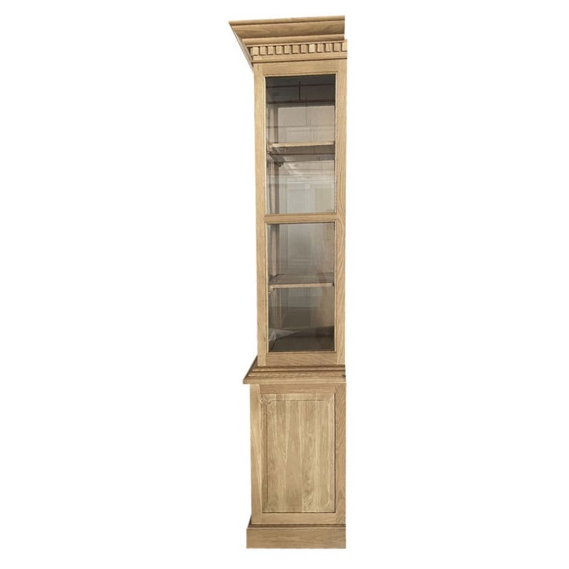Varroville Oak Timber 1 Door Display Hutch Natural Oak