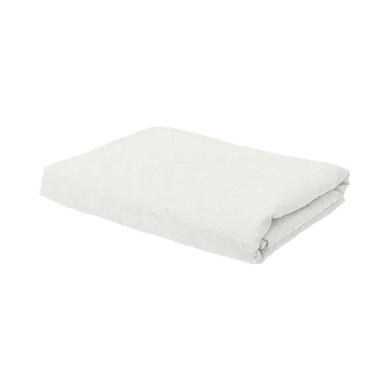 Emilie Linen Fitted Sheet, Queen, Ecru