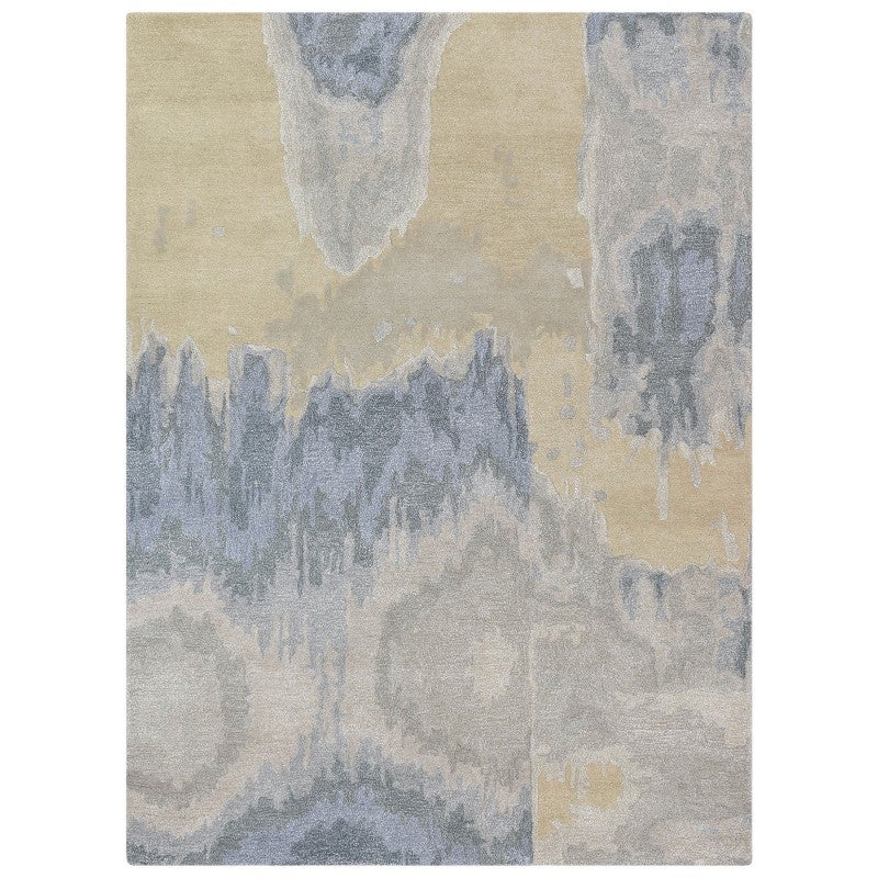 Blue Ridge Rug F76 Westcott Dune Ridge Modern Wool Rug, 220x320cm, Sand / Blue