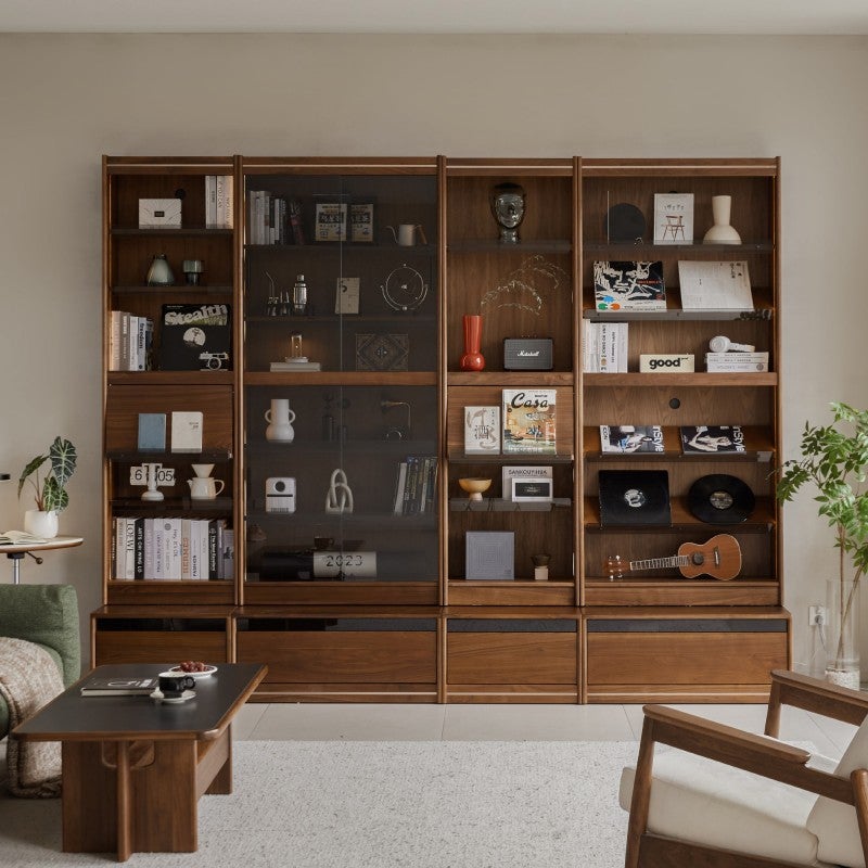 Modular Timber Storage Norstar American Walnut Timber Modular Storage Unit, 90cm