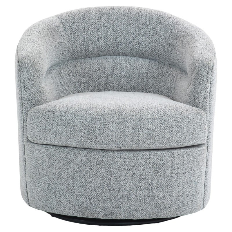 Zoey Fabric Swivel Tub Chair, Light Grey